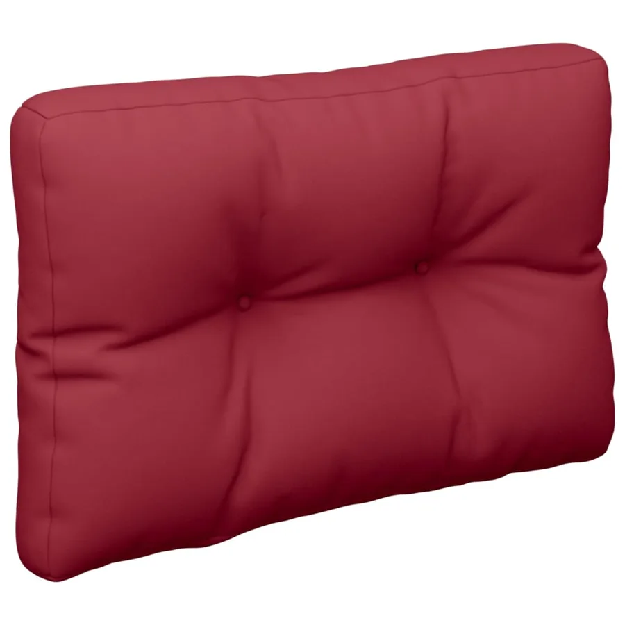 Coussin de palette rouge bordeaux 50x40x12 cm tissu - 4