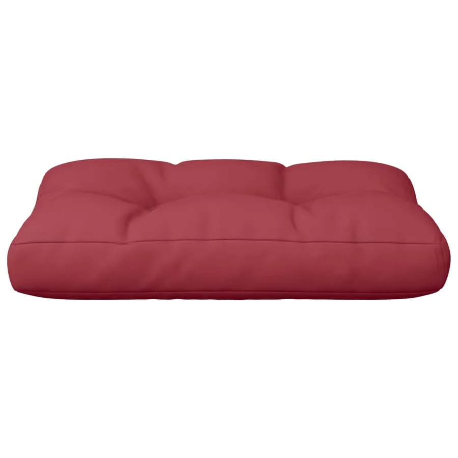Coussin de palette rouge bordeaux 50x40x12 cm tissu - 5