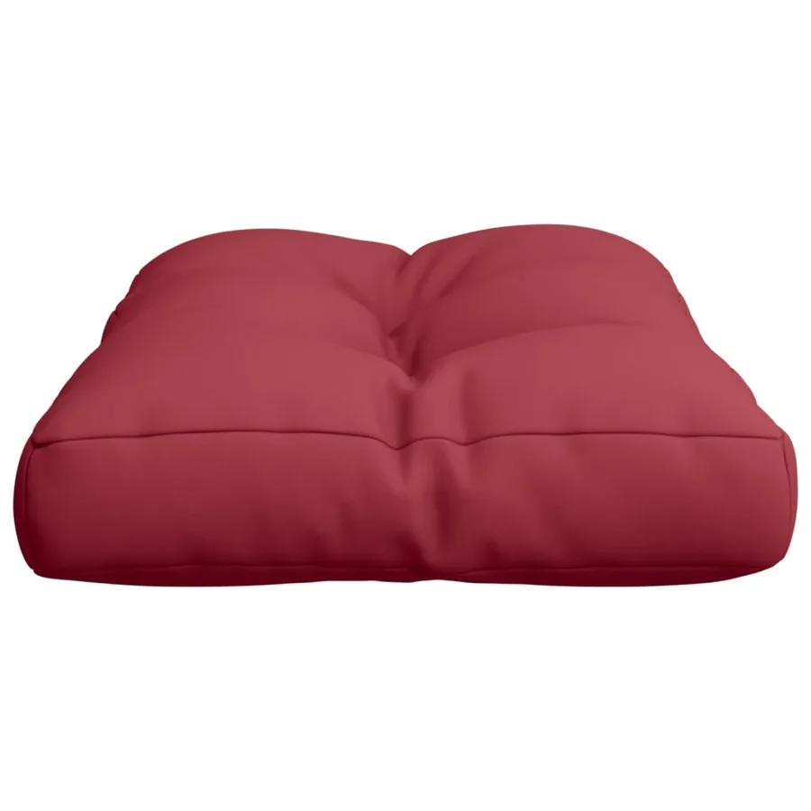 Coussin de palette rouge bordeaux 50x40x12 cm tissu - 6