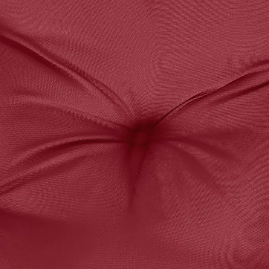 Coussin de palette rouge bordeaux 50x40x12 cm tissu - 8