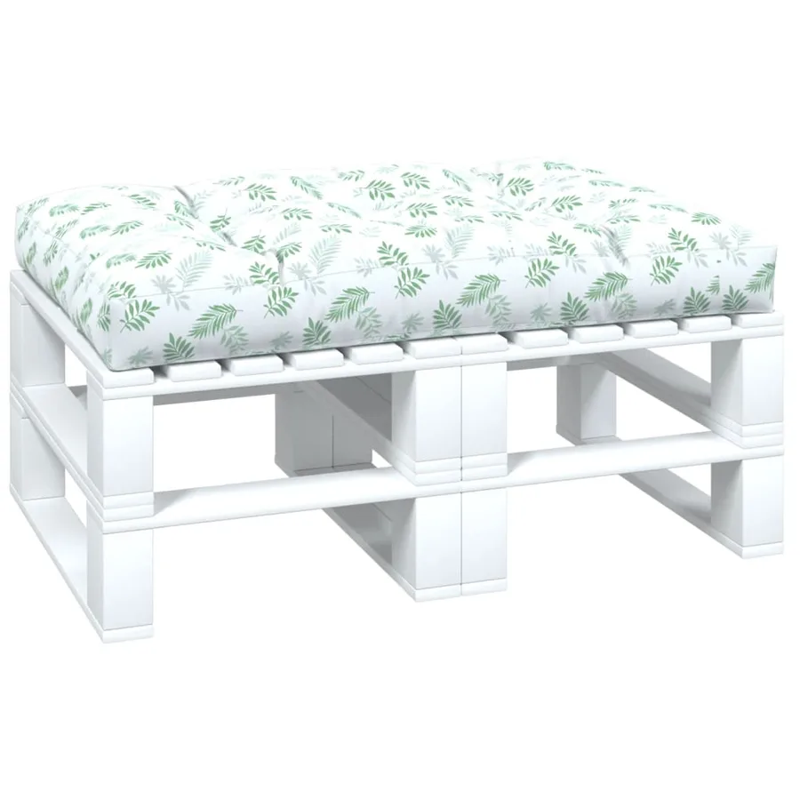 Coussin de palette à motif de feuilles 120x80x12 cm Tissu - 3