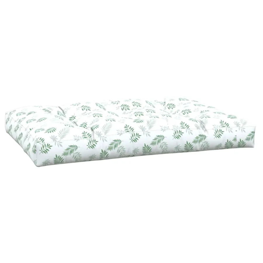 Coussin de palette à motif de feuilles 120x80x12 cm Tissu - 4