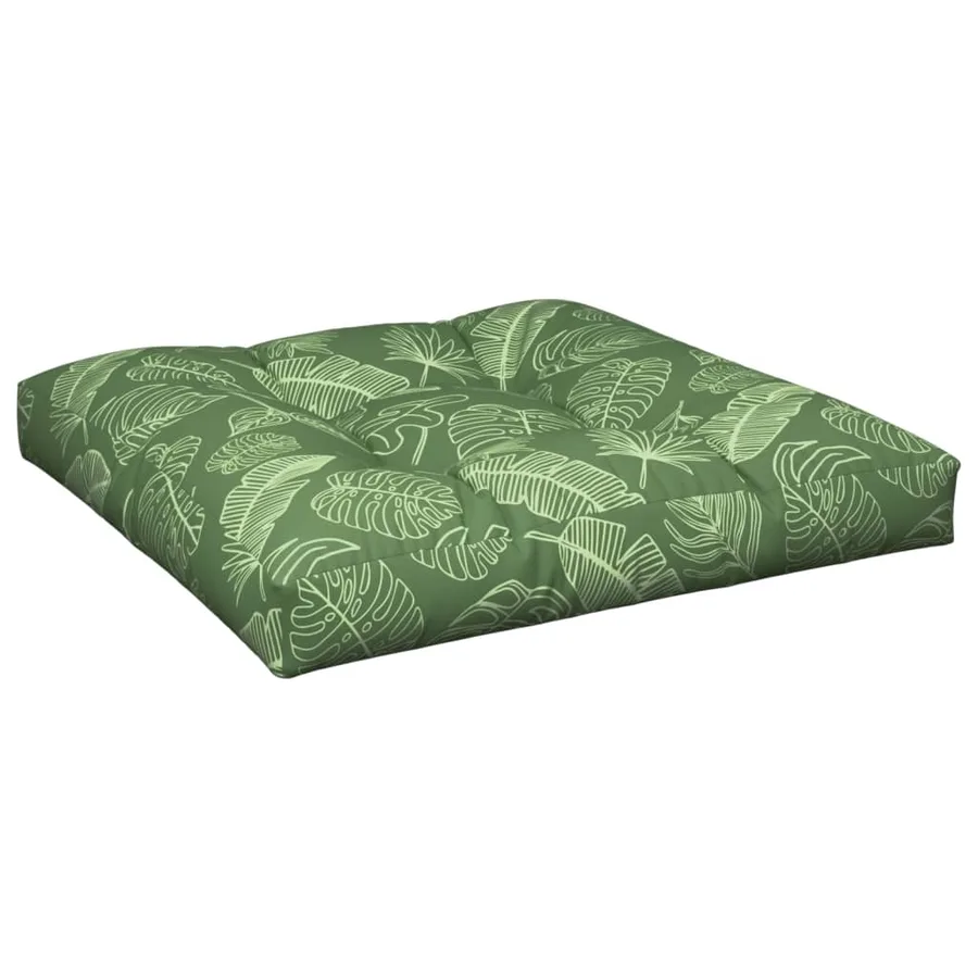 Coussin de palette motif de feuilles 80x80x12 cm tissu - 4