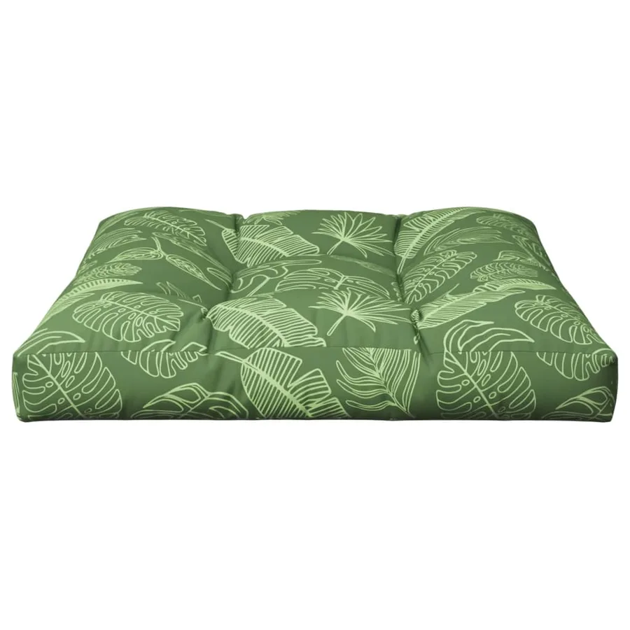 Coussin de palette motif de feuilles 80x80x12 cm tissu - 5