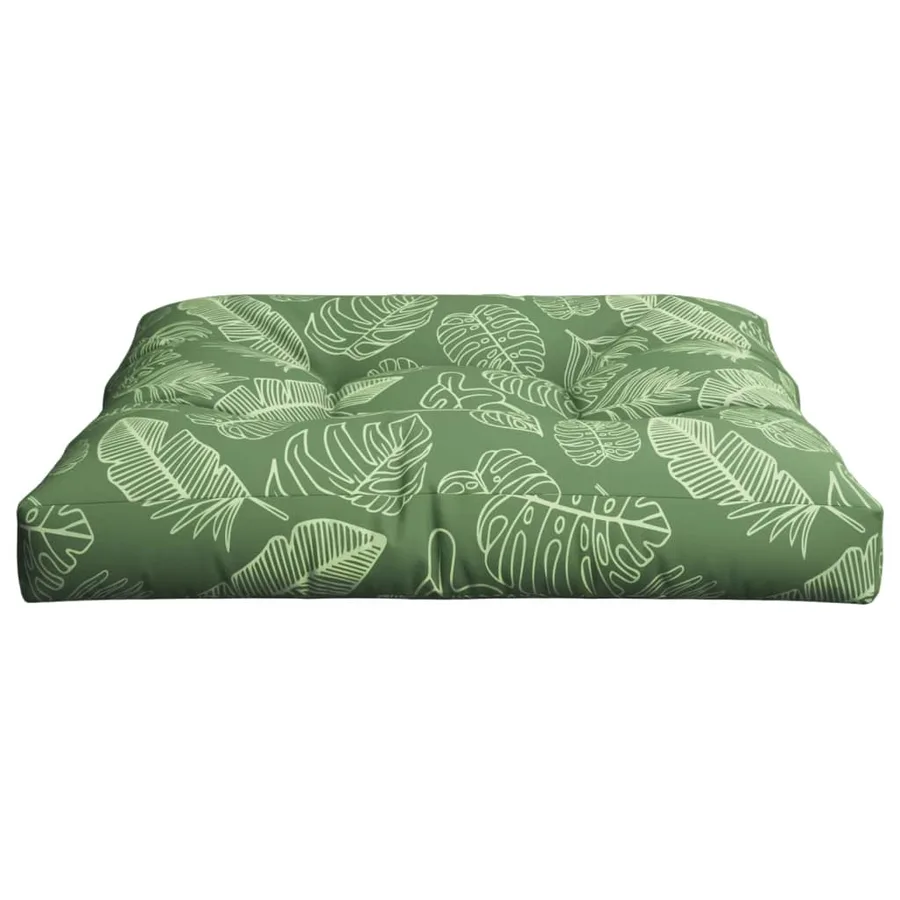 Coussin de palette motif de feuilles 80x80x12 cm tissu - 6