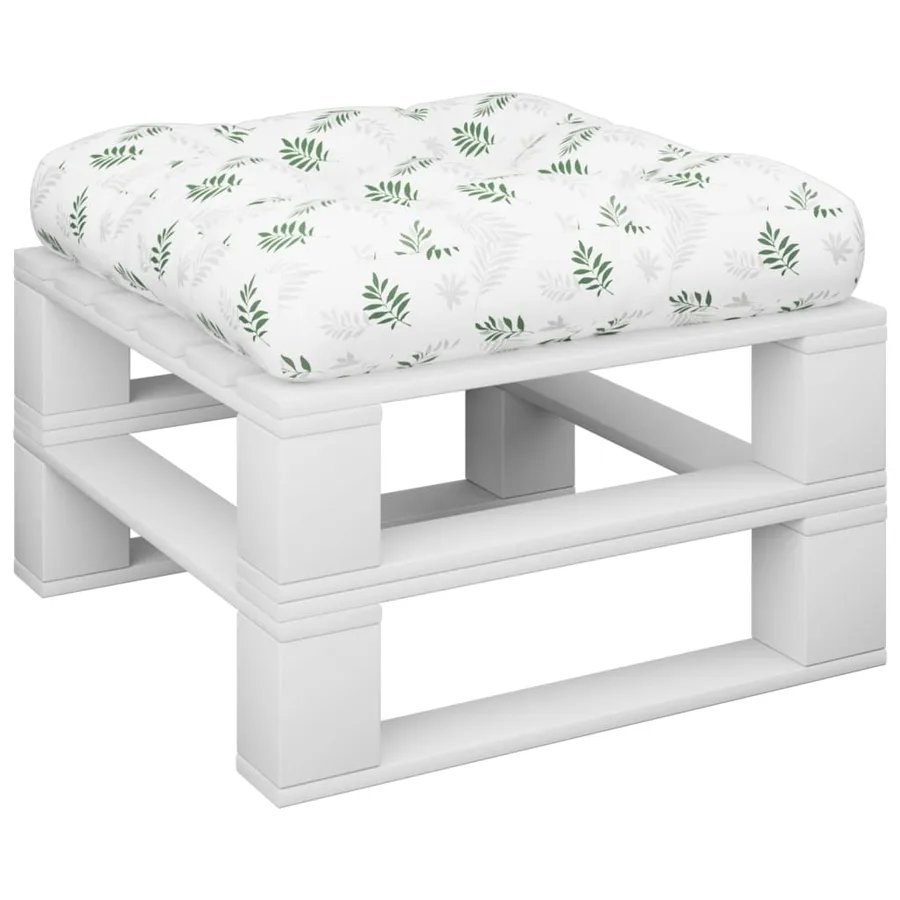 Coussin de palette motif de feuilles 50x50x12 cm tissu - 3