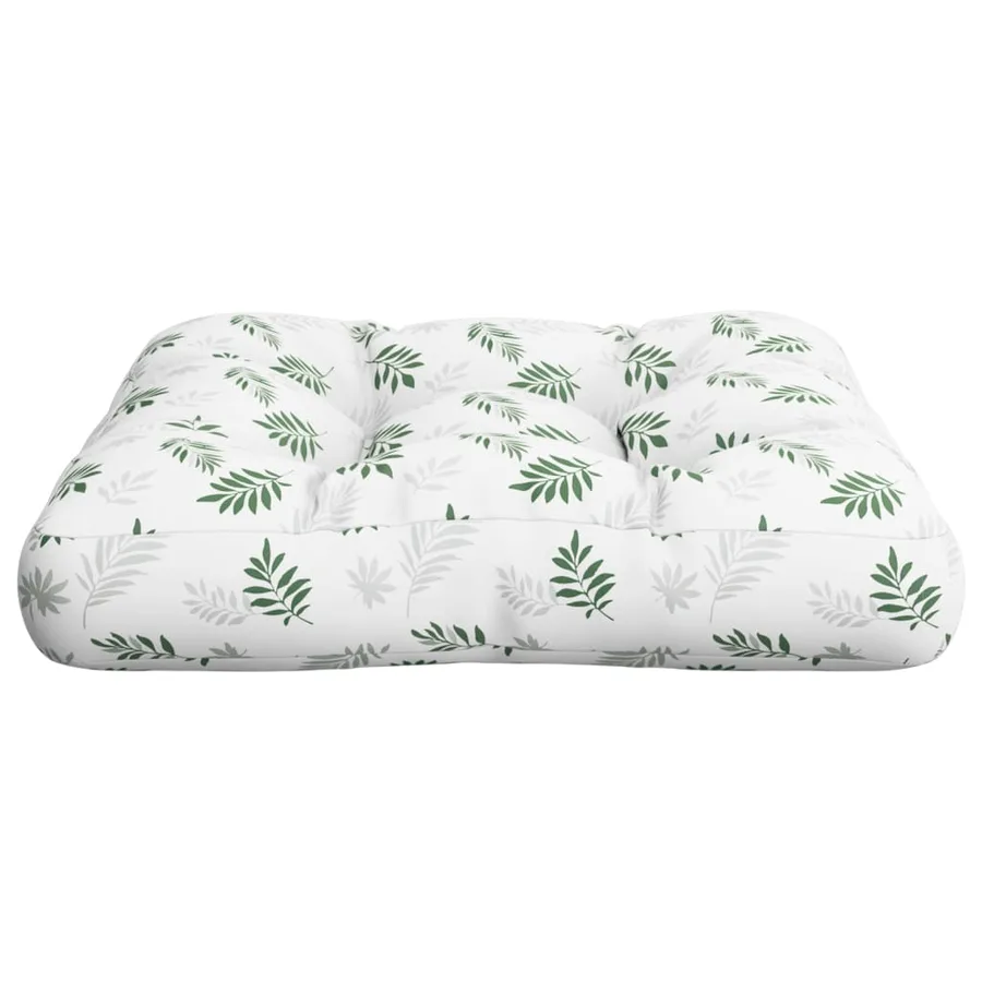 Coussin de palette motif de feuilles 50x50x12 cm tissu - 6