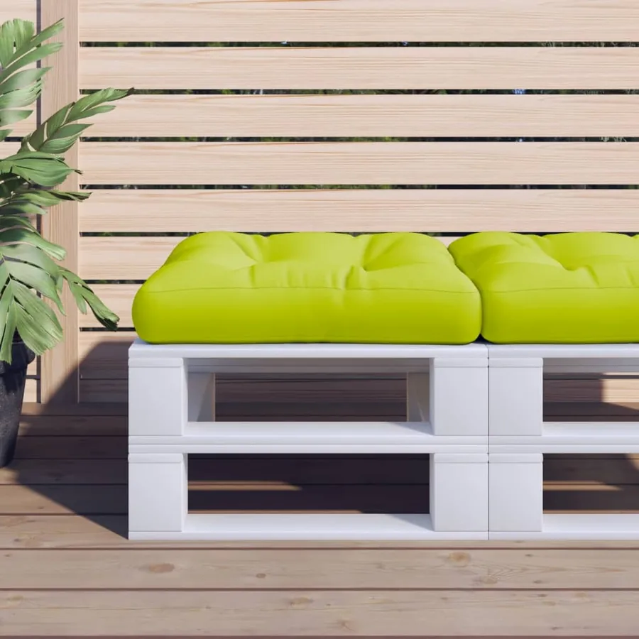 Coussin de palette vert vif 50x50x12 cm tissu