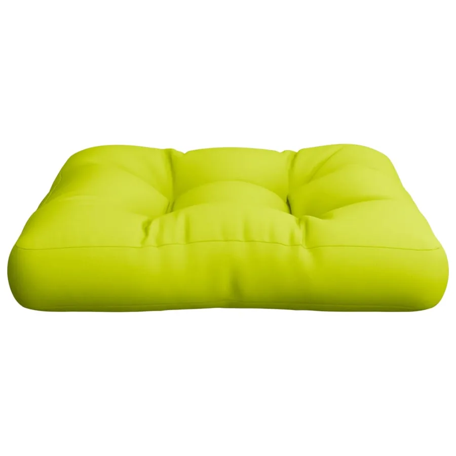 Coussin de palette vert vif 50x50x12 cm tissu - 5