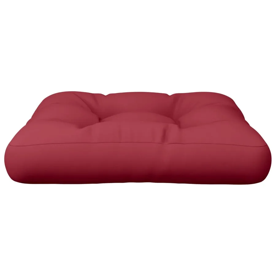 Coussin de palette rouge bordeaux 50x50x12 cm tissu - 4