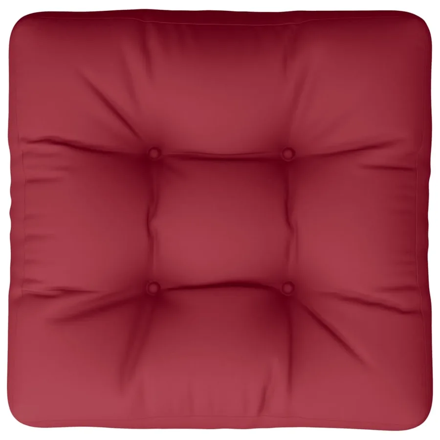 Coussin de palette rouge bordeaux 50x50x12 cm tissu - 6
