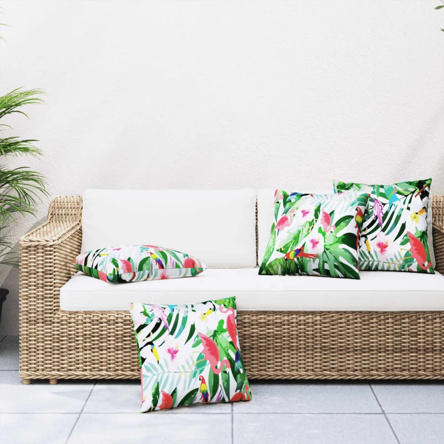 Coussins décoratifs lot de 4 Multicolore 60x60 cm Tissu
