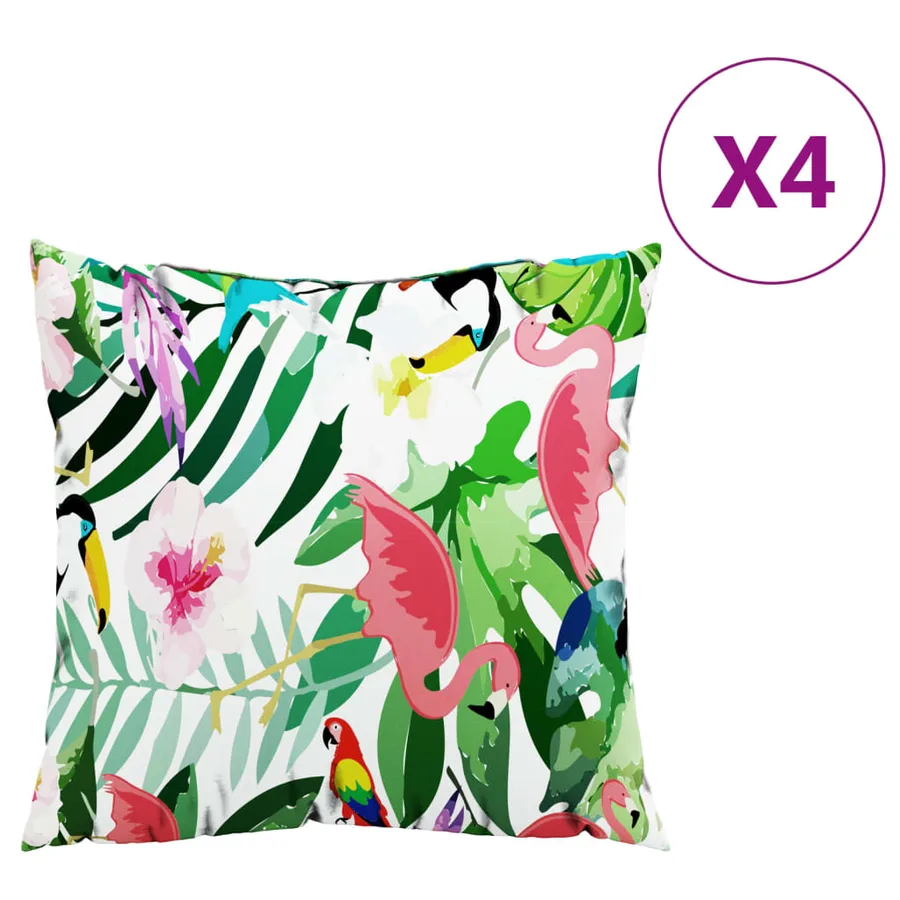 Coussins décoratifs lot de 4 Multicolore 60x60 cm Tissu - 2