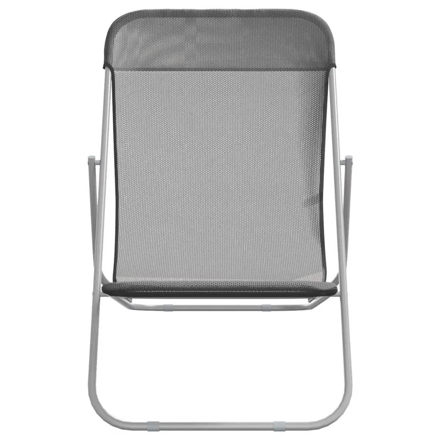 Chaises plage pliantes lot de 2 textilène acier enduit poudre - 4