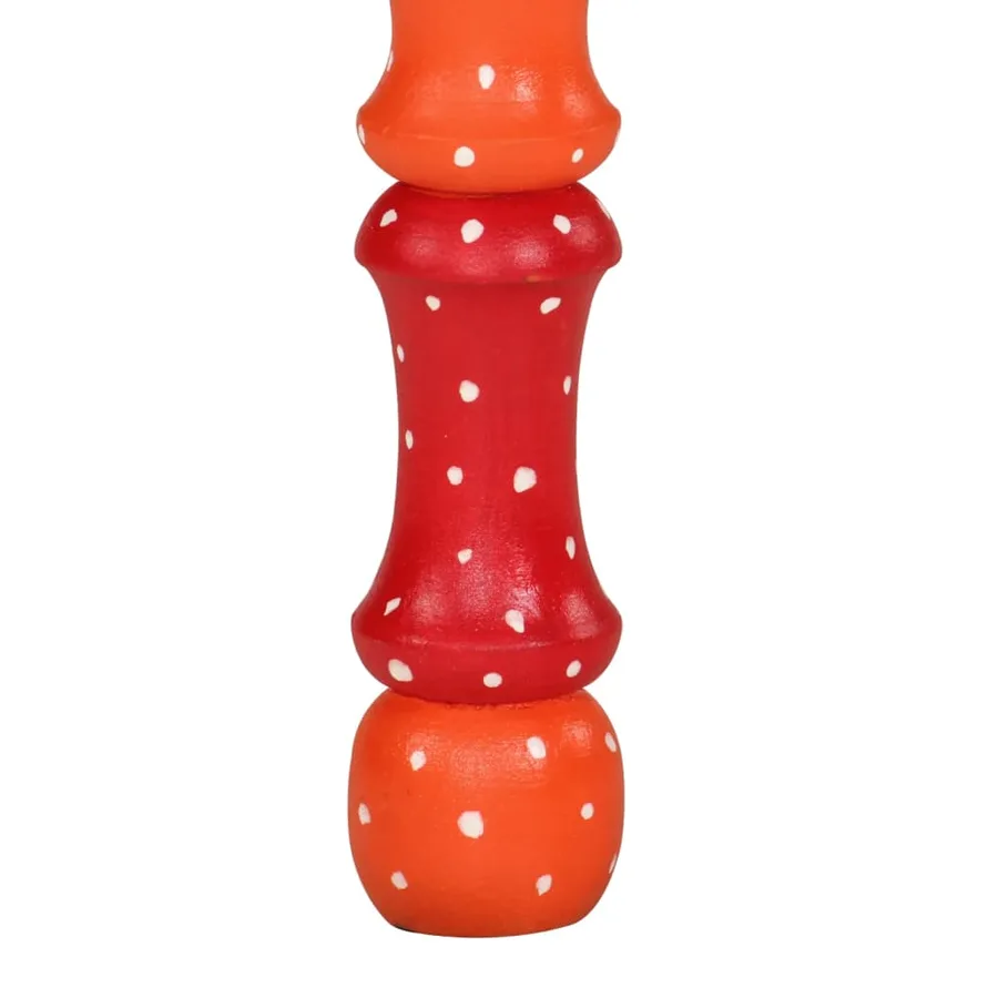 Table basse orange bois de manguier massif peint à la main - 6