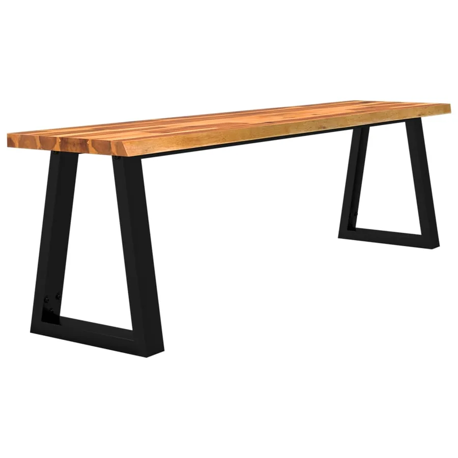 Banc avec bord vivant 160 cm bois d'acacia massif - 3