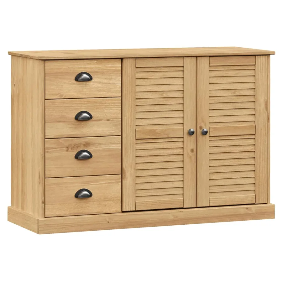 Buffet avec tiroirs VIGO 113x40x75 cm bois massif de pin - 2