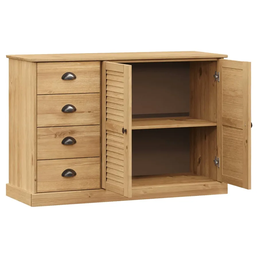 Buffet avec tiroirs VIGO 113x40x75 cm bois massif de pin - 4