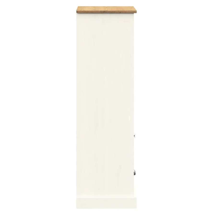 Bibliothèque VIGO blanc 60x35x114,5 cm bois massif de pin - 6