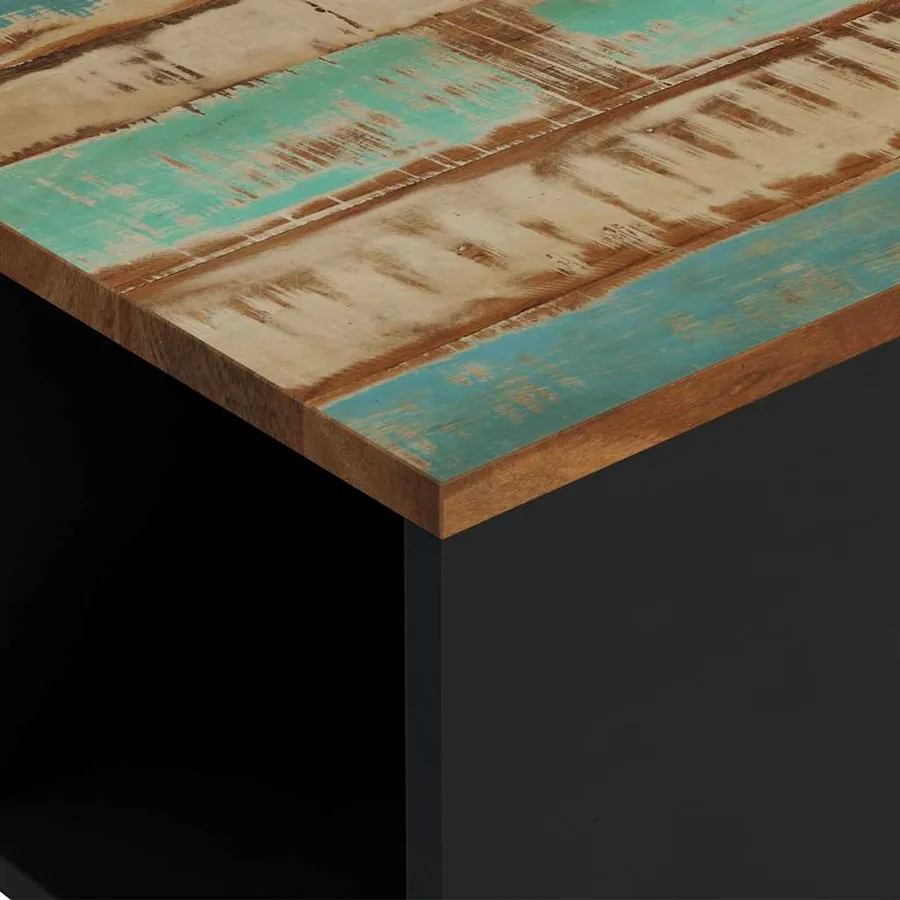 Table basse 60x50x35 cm bois de récupération massif - 6