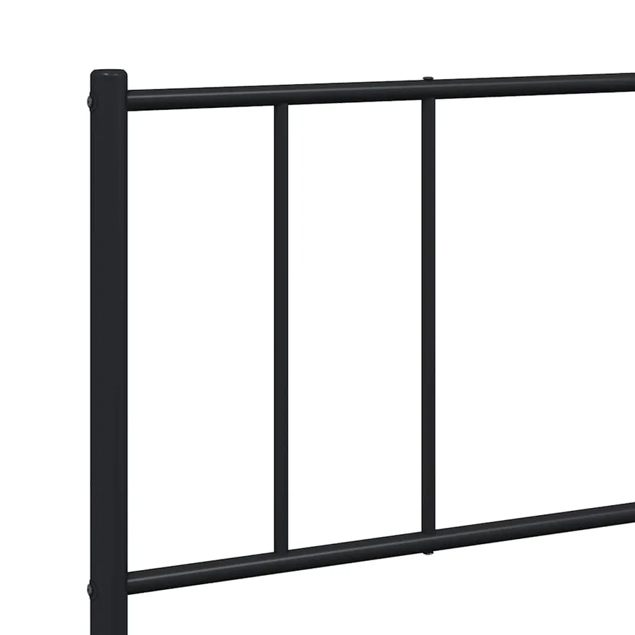 Cadre de lit métal sans matelas avec tête de lit noir 193x203cm - 9