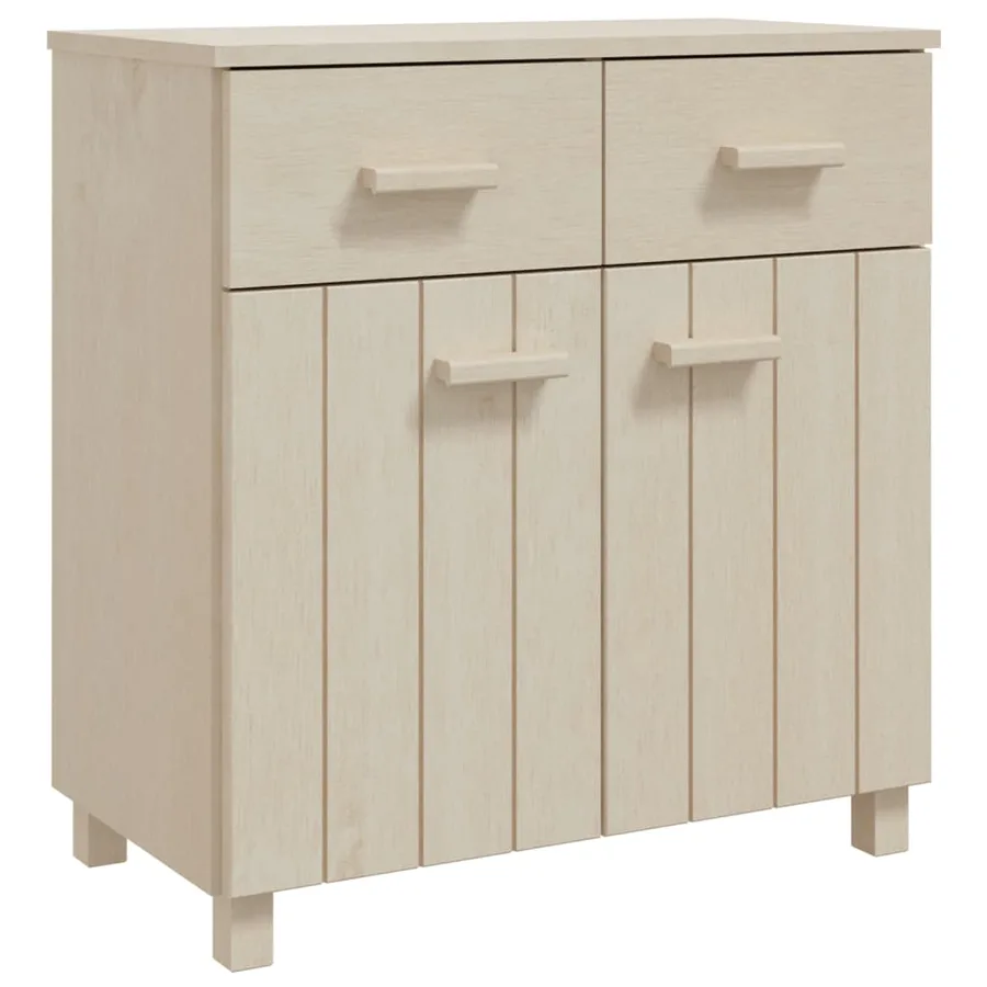 Buffet HAMAR Marron miel 79x40x80 cm Bois massif de pin - 2