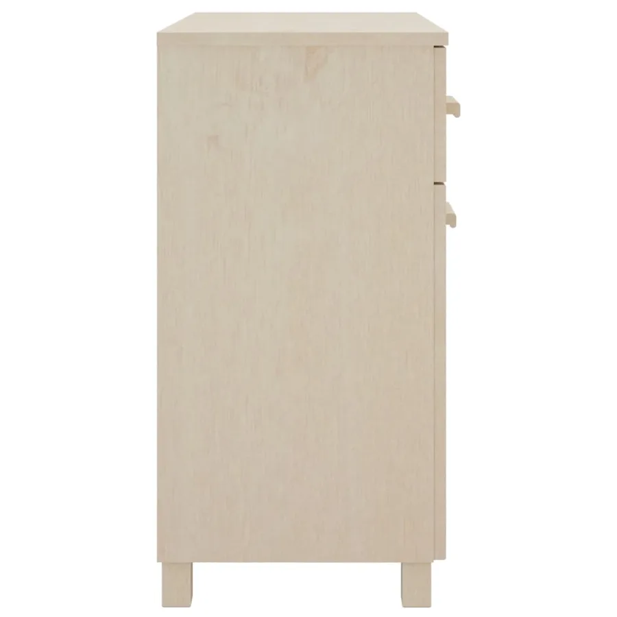 Buffet HAMAR Marron miel 79x40x80 cm Bois massif de pin - 4