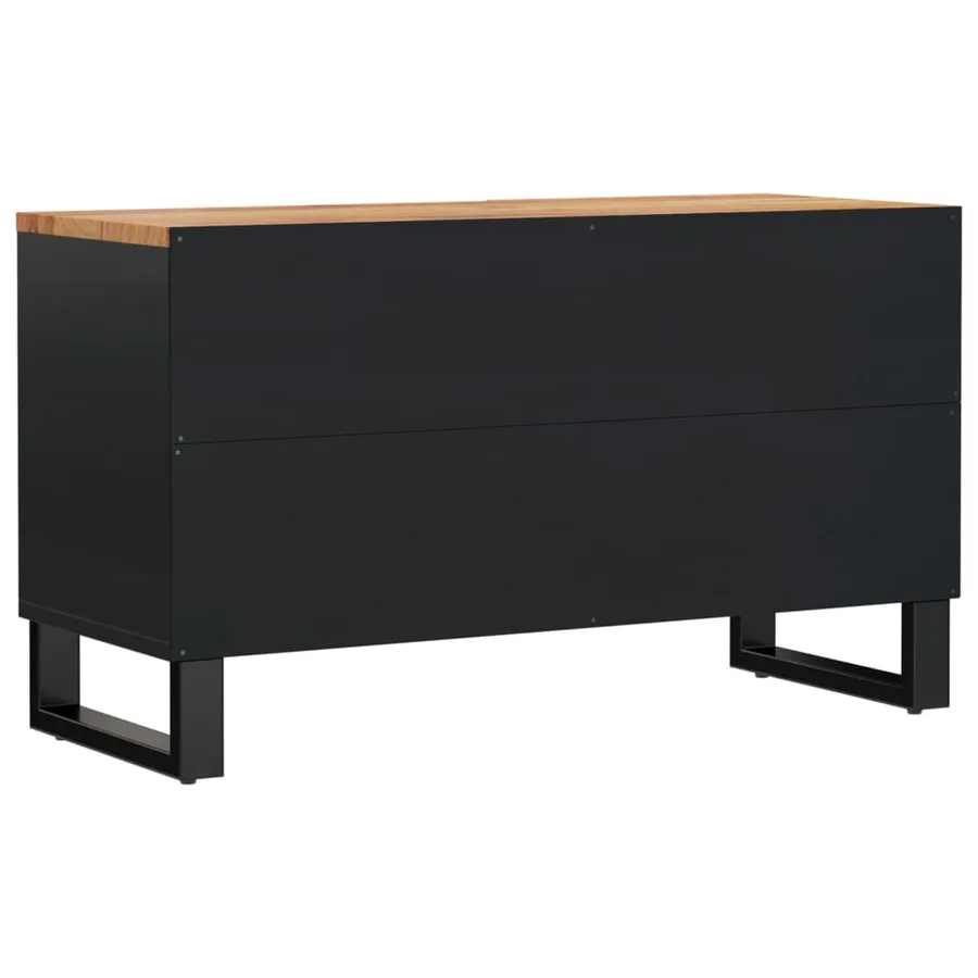 Meuble TV 80x33x46 cm bois d'acacia solide et d'ingénierie - 6