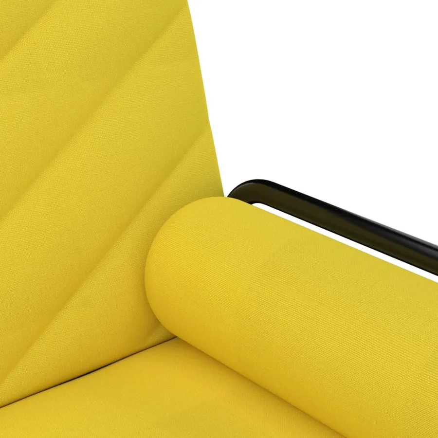 Canapé-lit avec accoudoirs jaune clair tissu - 10
