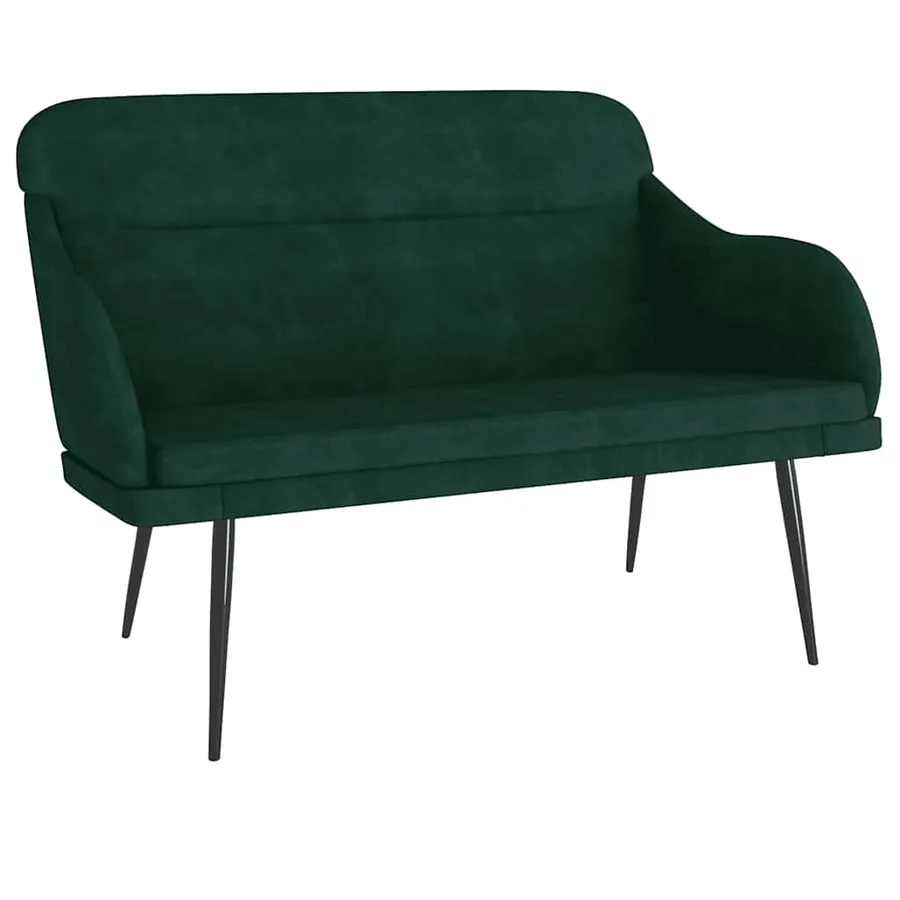 Banc Vert foncé 110x76x80 cm Velours - 2