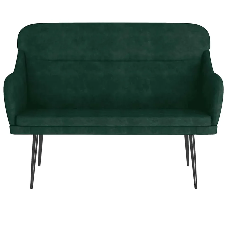 Banc Vert foncé 110x76x80 cm Velours - 3