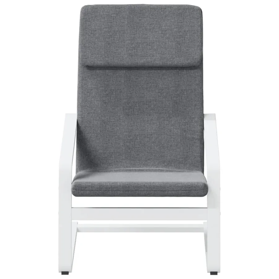 Chaise de relaxation Gris foncé Tissu - 4