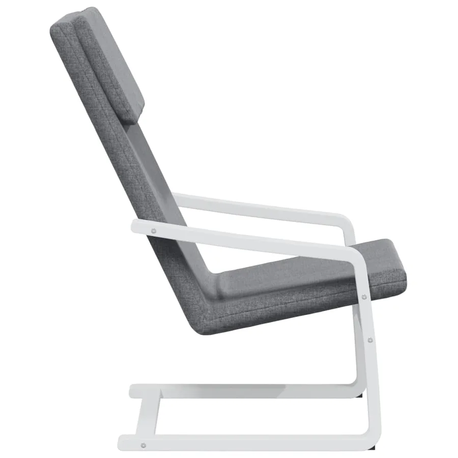 Chaise de relaxation Gris foncé Tissu - 5
