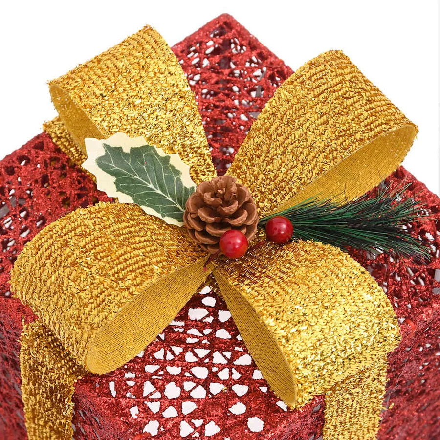 Boîtes-cadeaux de Noël décoratives 3 pcs Extérieur Intérieur - 7