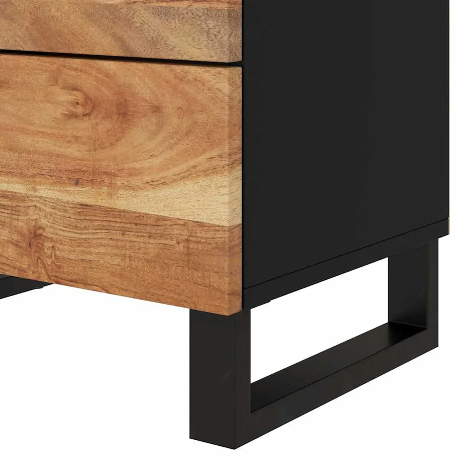 Table de chevet 50x33x62cm Bois d'acacia solide et d'ingénierie - 7
