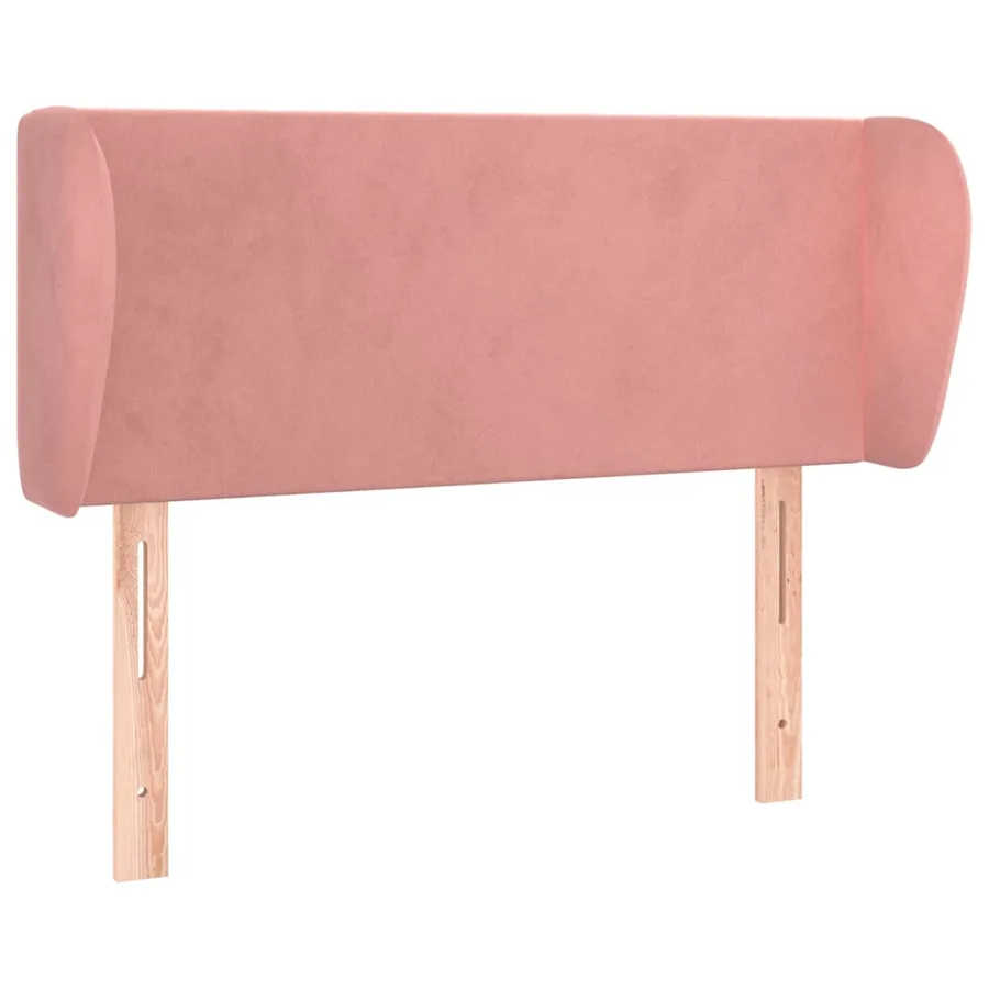 Tête de lit avec oreilles Rose 93x23x78/88 cm Velours - 2