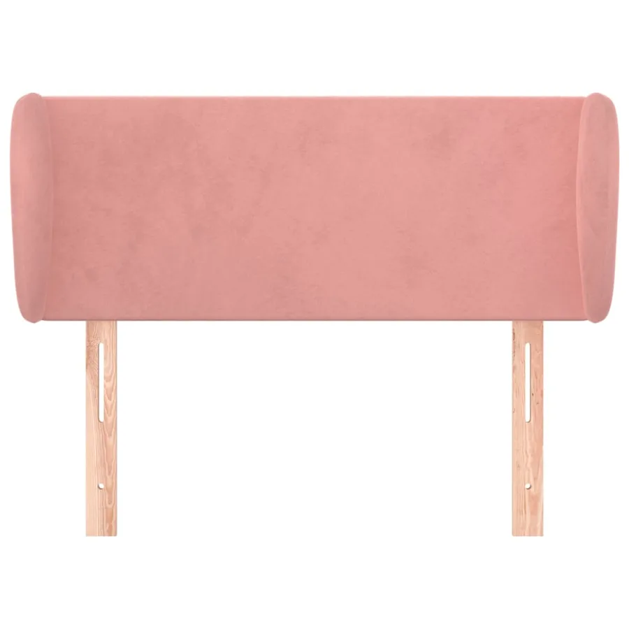 Tête de lit avec oreilles Rose 93x23x78/88 cm Velours - 3