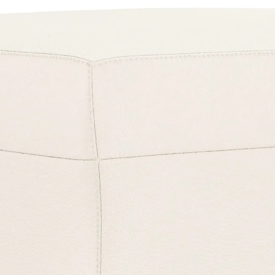 Banc Crème 100x35x41 cm Similicuir - 5