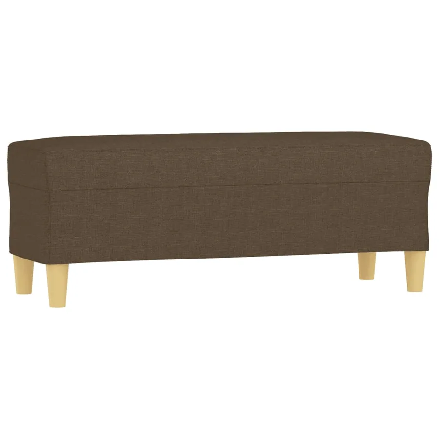 Banc Marron 100x35x41 cm Tissu - 2
