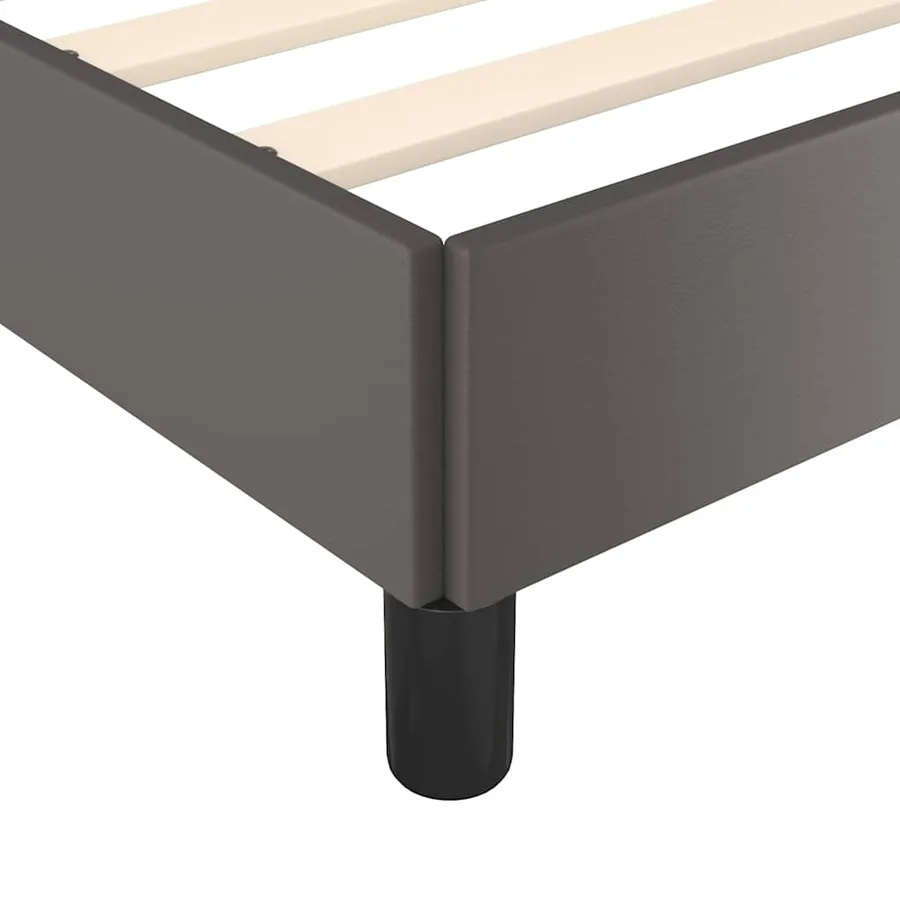 Cadre de lit avec tête de lit sans matelas gris 200x200 cm - 7