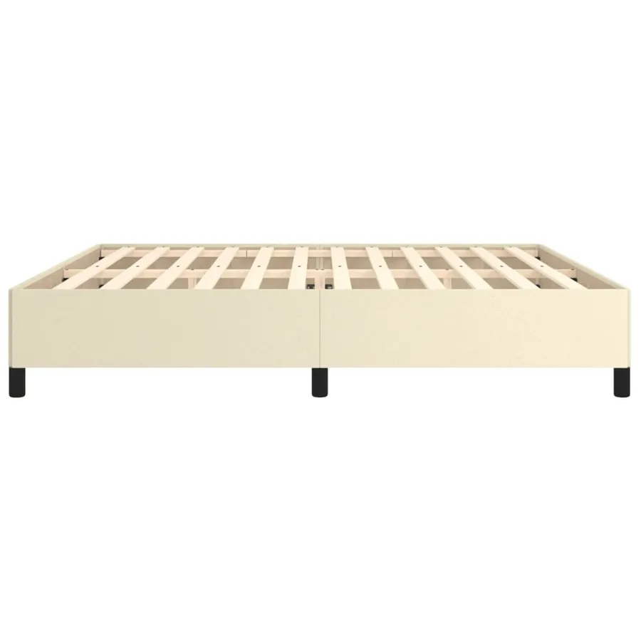 Cadre de lit sans matelas crème 200x200 cm similicuir - 6