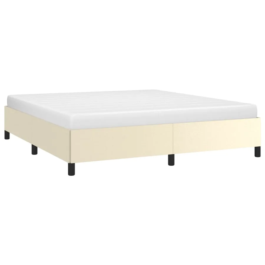 Cadre de lit sans matelas Crème 160x200 cm Similicuir - 3