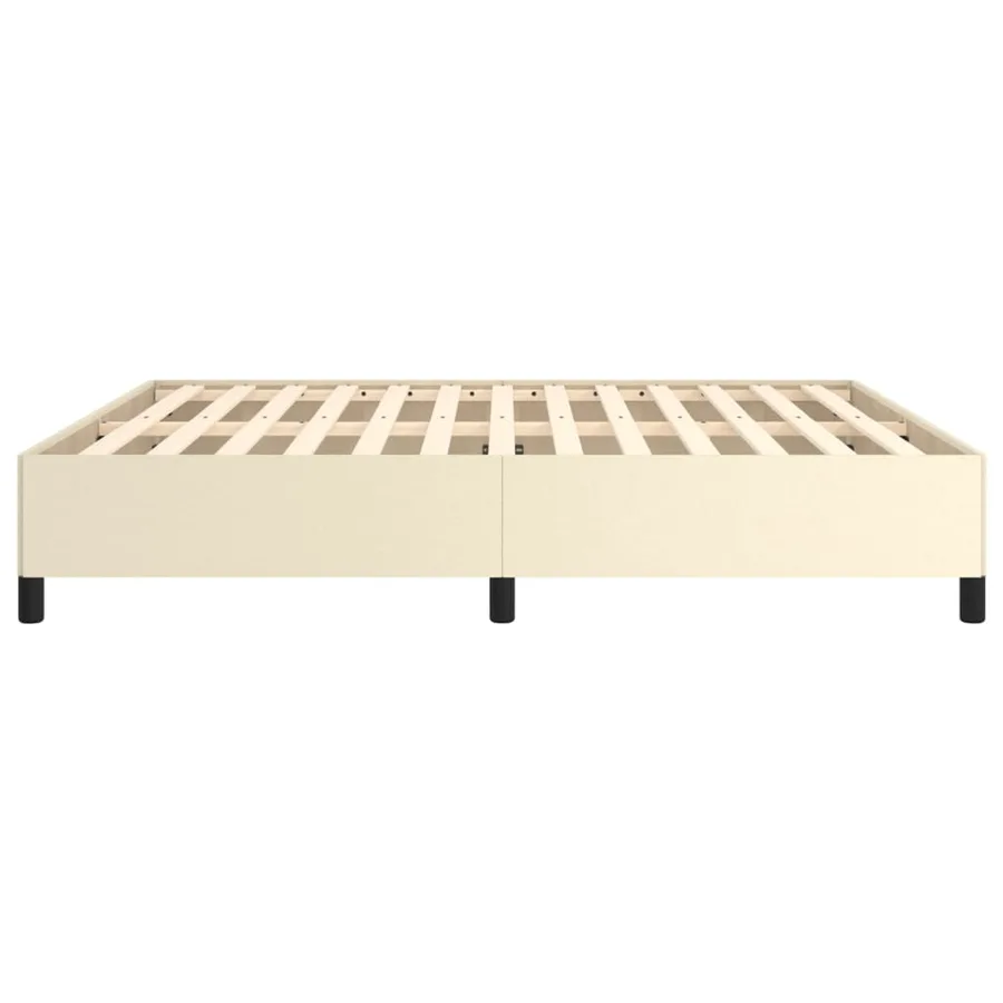 Cadre de lit sans matelas Crème 160x200 cm Similicuir - 6