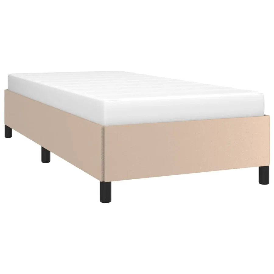 Cadre de lit sans matelas cappuccino 100x200 cm similicuir - 3