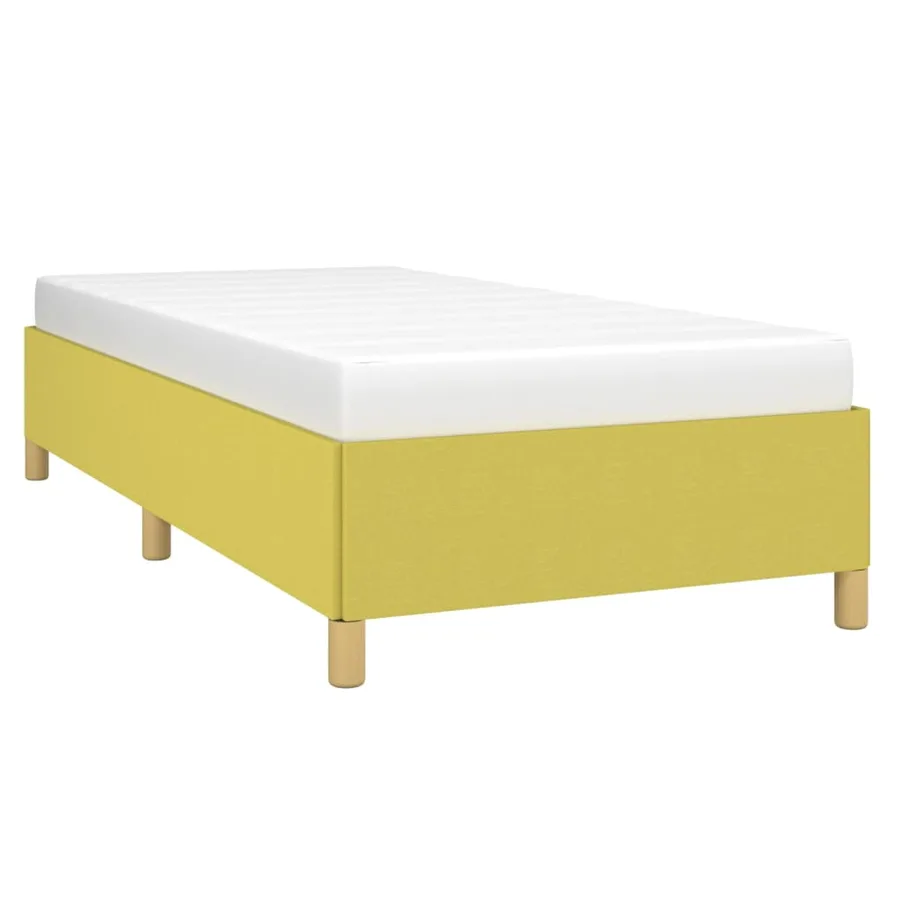 Cadre de lit sans matelas vert 90x200 cm tissu - 3