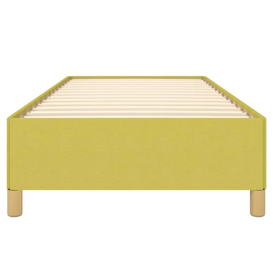 Cadre de lit sans matelas vert 90x200 cm tissu - 5