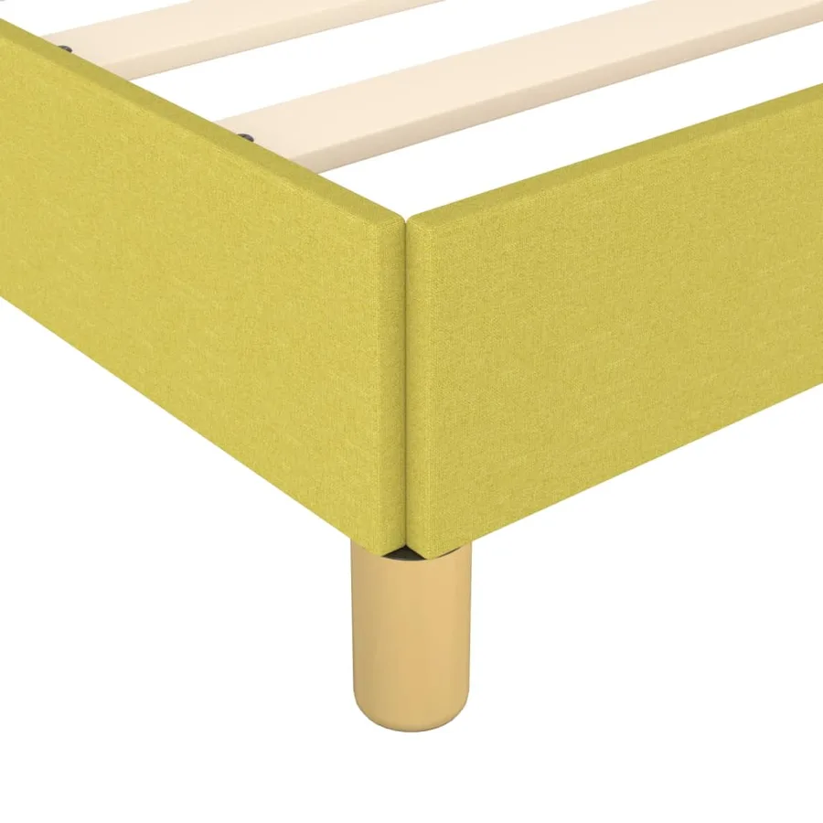 Cadre de lit sans matelas vert 90x200 cm tissu - 7