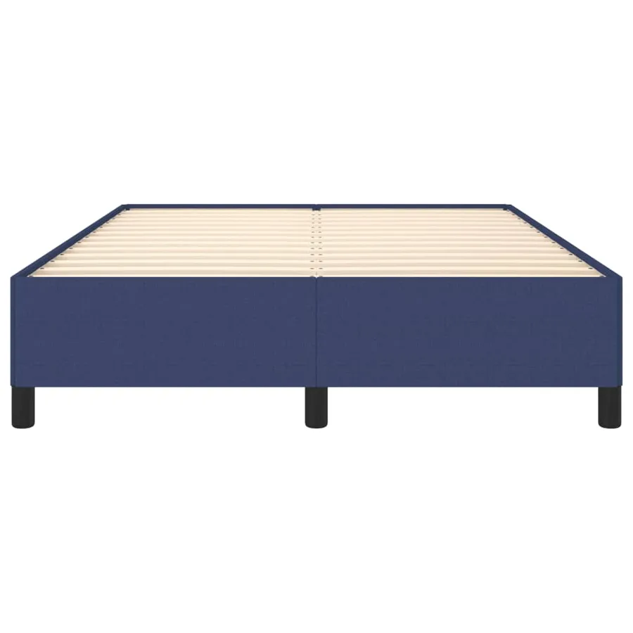 Cadre de lit sans matelas bleu 140x200 cm tissu - 5