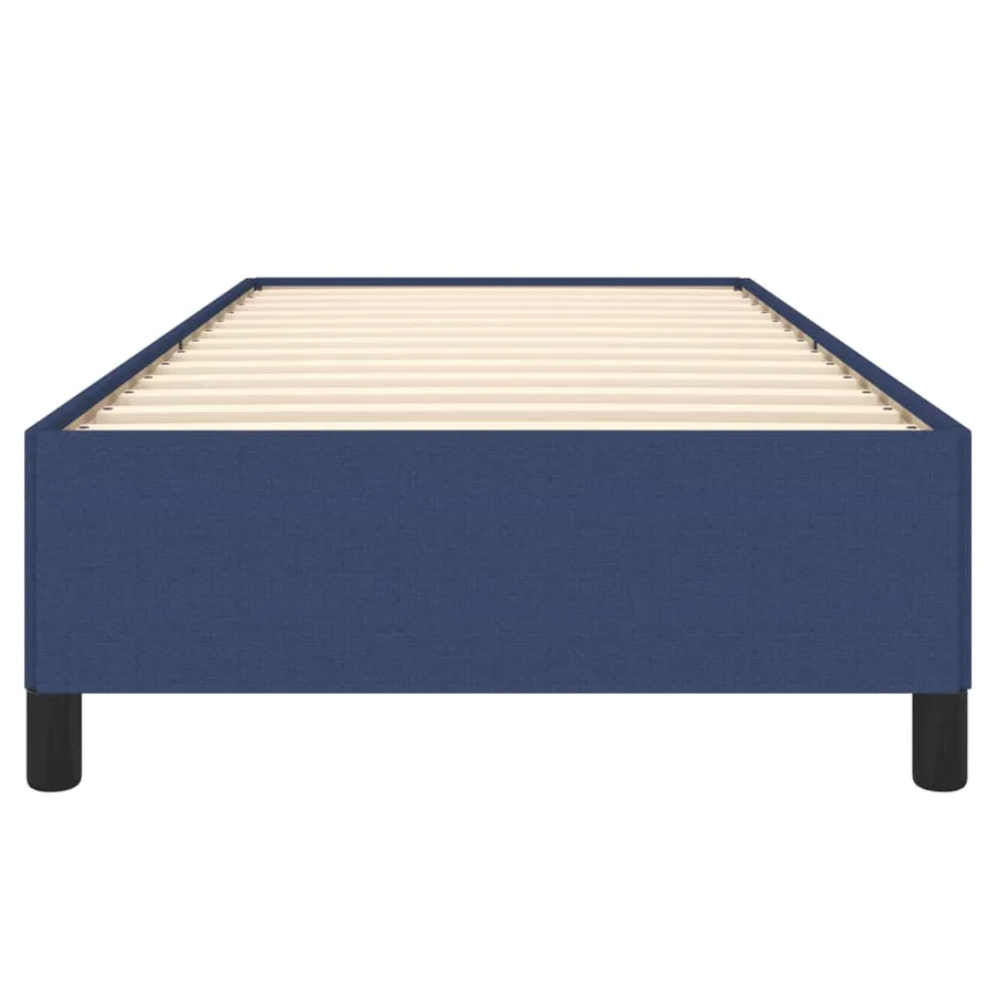 Cadre de lit sans matelas bleu 90x190 cm tissu - 5