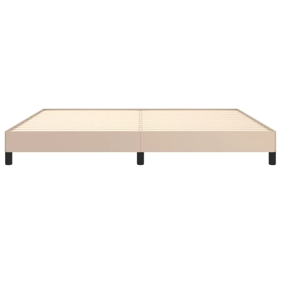 Cadre de lit sans matelas cappuccino 200x200 cm similicuir - 5